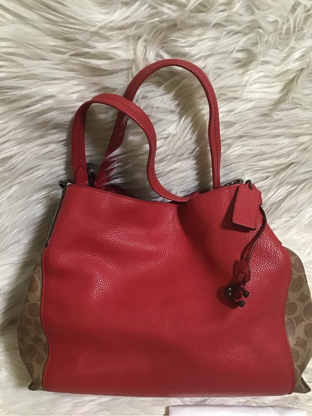 Coach Dalton 31 triple compartment shoulder hobo bag signature leather - Picture 3 of 16